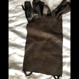 brown handmade leather bag